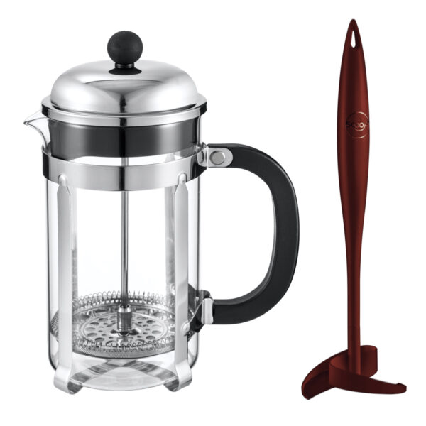 Burgendy Scoof and Cafetiere